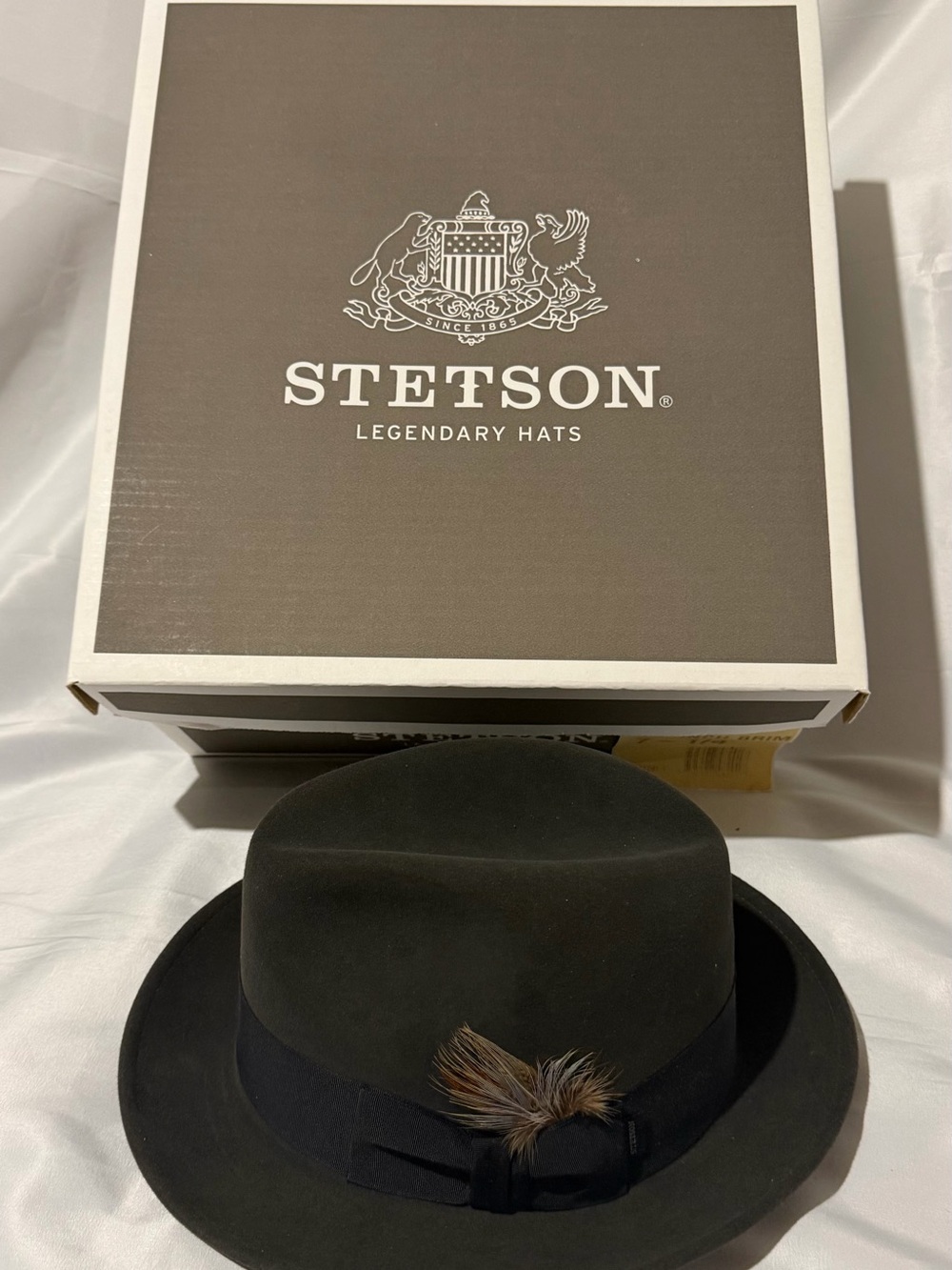 Royal Stetson Men’s Felt Temple Fedora - Graphite (size: 7 1/4)